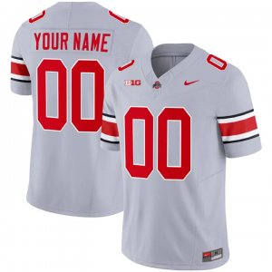 Youth Ohio State Buckeyes #00 Custom Grey NCAA 2023 Stitched College Football Jersey PPW8844JG